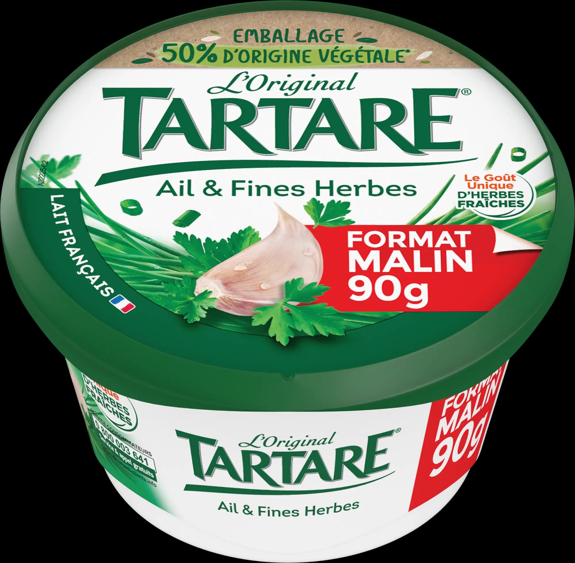 TARTARE® AIL & FINES HERBES POT FORMAT MALIN 90G