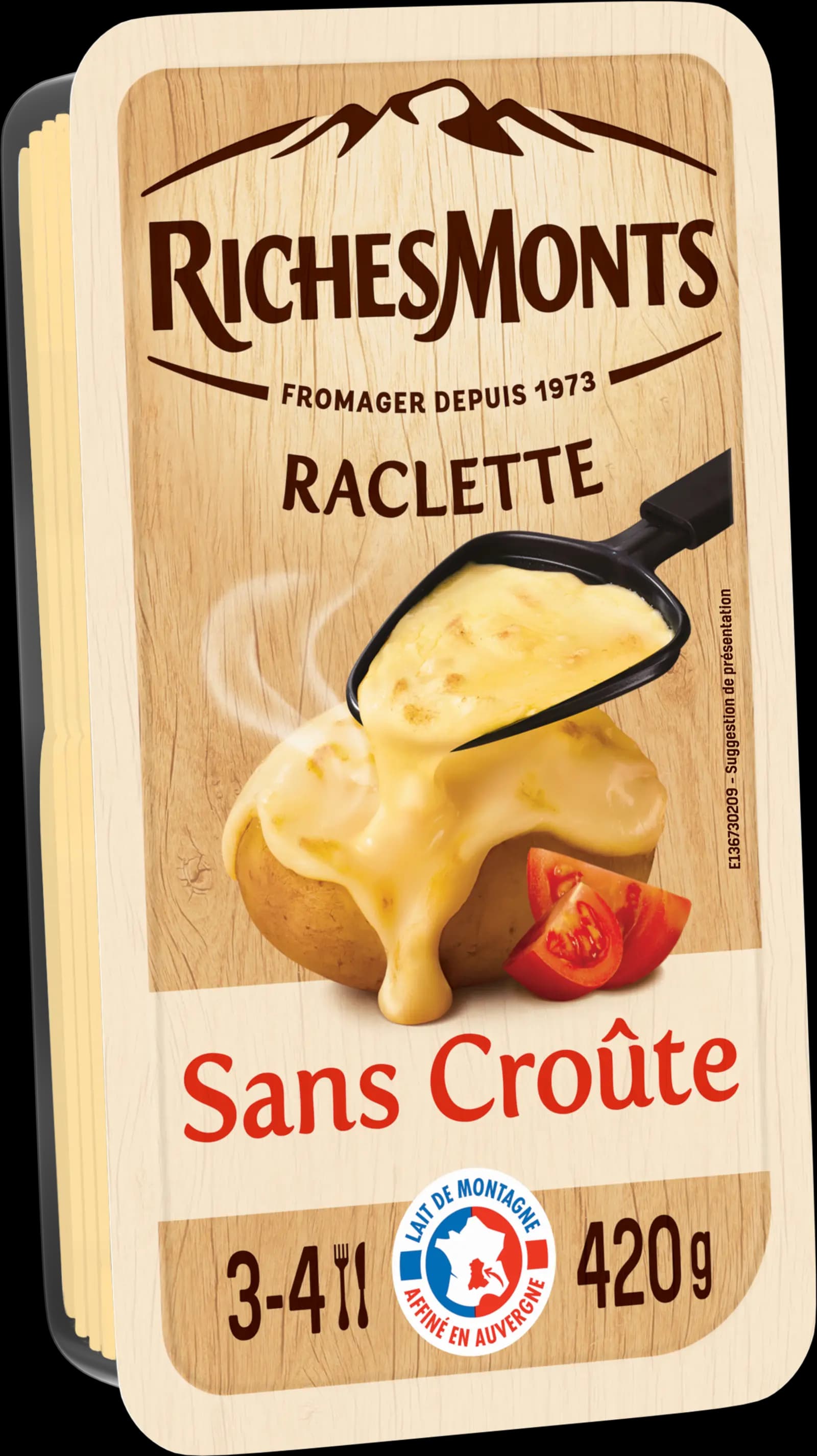 RICHES MONTS RACLETTE TRANCHETTES SANS CROUTE 420G