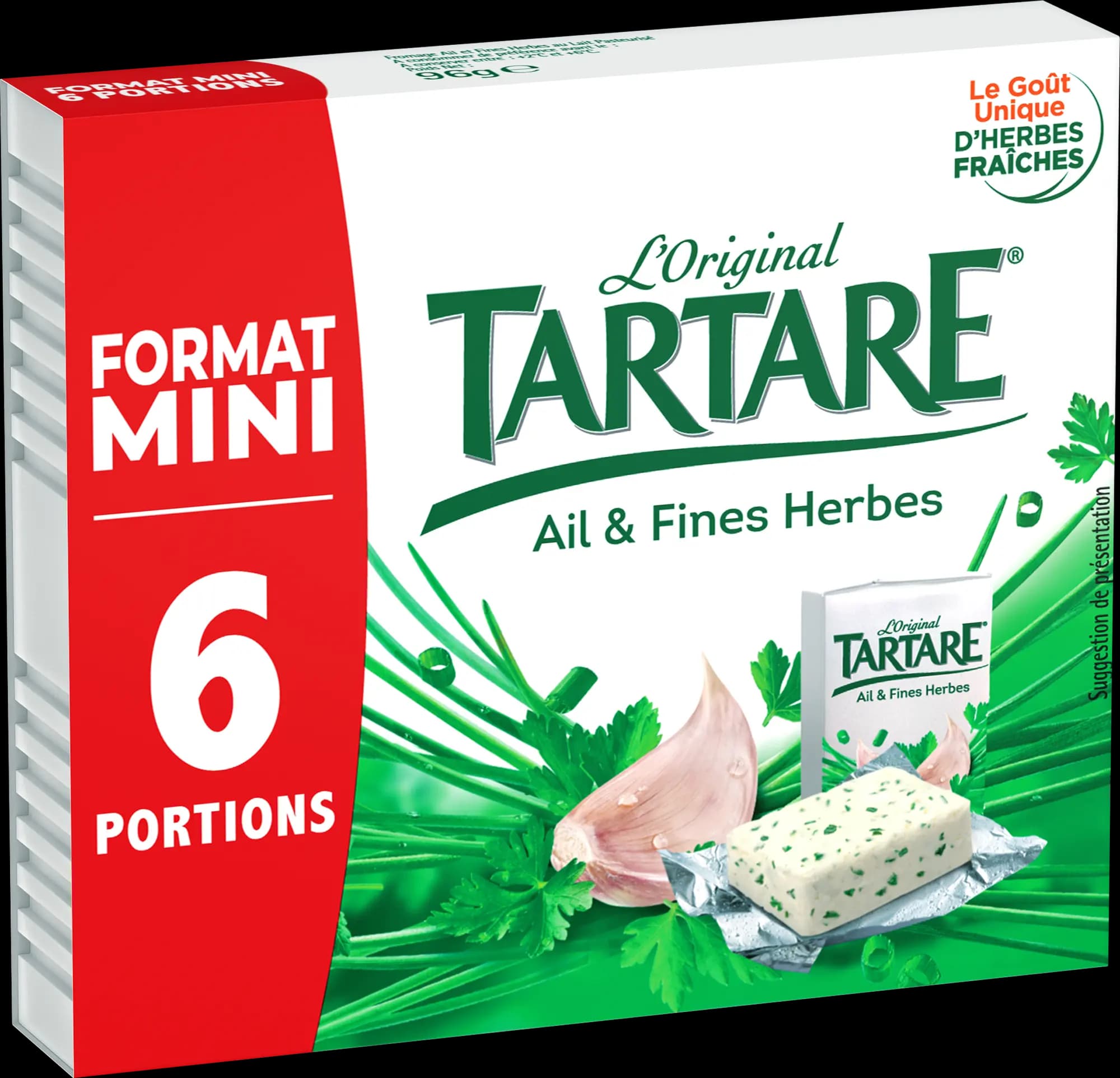 TARTARE AIL & FINES HERBES 6 PORTIONS 96G FORMAT MINI